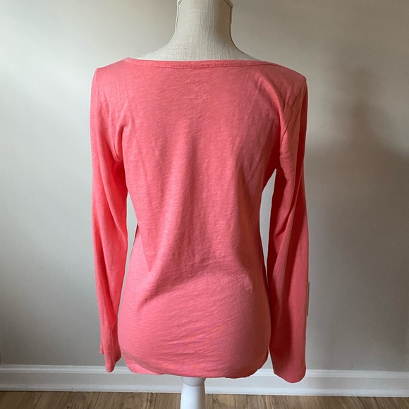 J. Crew Boatneck Long Sleeve Top Pink - Picture 4 of 7